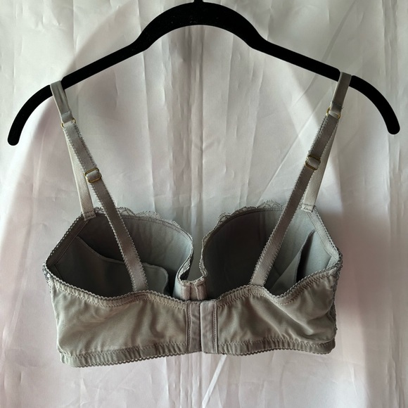 Aerie bra limited edition balconette push up sequin gray silver SZ 34D. NWOT - Picture 12 of 13